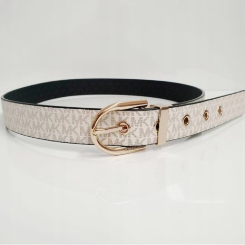 MK, Women’s Twist Reversible Gold Belt L